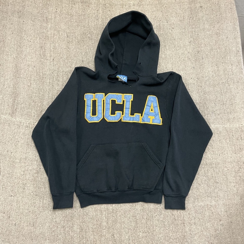 Vintage Pullover Hoodie Men Small Black 2000s UCLA